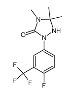 2-(4-fluoro-3-trifluoromethyl-phenyl)-4,5,5-trimethyl-[1,2,4]triazolidin-3-one Structure