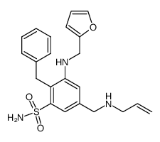 5-Allylaminomethyl-2-benzyl-3-[(furan-2-ylmethyl)-amino]-benzenesulfonamide结构式