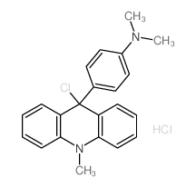 Benzenamine,4-(9-chloro-9,10-dihydro-10-methyl-9-acridinyl)-N,N-dimethyl-, hydrochloride(1:2)结构式