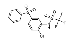 N-(5-Benzenesulfonyl-2-chloro-phenyl)-C,C,C-trifluoro-methanesulfonamide Structure