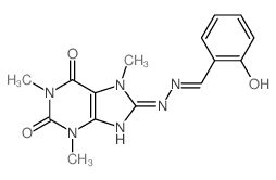 1,3,7-trimethyl-8-[2-[(E)-(6-oxo-1-cyclohexa-2,4-dienylidene)methyl]hydrazinyl]purine-2,6-dione picture