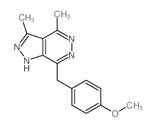 2-[(4-methoxyphenyl)methyl]-5,7-dimethyl-3,4,8,9-tetrazabicyclo[4.3.0]nona-2,4,6,9-tetraene Structure