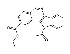ethyl 4-[(1-acetylindol-3-yl)diazenyl]benzoate结构式