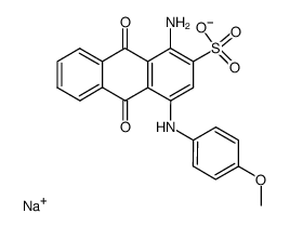 sodium 1-amino-4-p-anisidino-9,10-dihydro-9,10-dioxoanthracene-2-sulphonate结构式