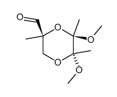 (2S,5R,6R)-5,6-dimethoxy-2,5,6-trimethyl-[1,4]-dioxane-2-carbaldehyde结构式