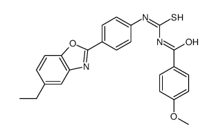 N-[[4-(5-ethyl-1,3-benzoxazol-2-yl)phenyl]carbamothioyl]-4-methoxybenzamide结构式