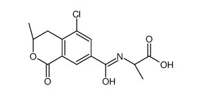 (2S)-2-[(5-chloro-3-methyl-1-oxo-3,4-dihydroisochromene-7-carbonyl)amino]propanoic acid Structure