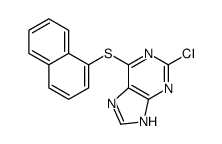 2-chloro-6-naphthalen-1-ylsulfanyl-7H-purine结构式