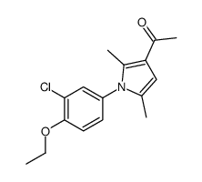 1-[1-(3-chloro-4-ethoxyphenyl)-2,5-dimethylpyrrol-3-yl]ethanone结构式