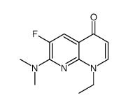 7-(dimethylamino)-1-ethyl-6-fluoro-1,8-naphthyridin-4-one结构式