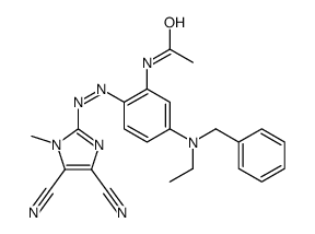 N-[5-[benzyl(ethyl)amino]-2-[(4,5-dicyano-1-methylimidazol-2-yl)diazenyl]phenyl]acetamide Structure