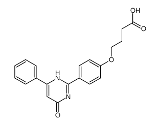 4-[4-(4-oxo-6-phenyl-1H-pyrimidin-2-yl)phenoxy]butanoic acid Structure