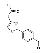 2-[2-[4-(bromomethyl)phenyl]-1,3-thiazol-4-yl]acetic acid Structure