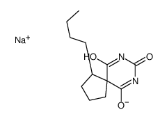 sodium,4-butyl-6,10-dioxo-7,9-diazaspiro[4.5]dec-8-en-8-olate结构式