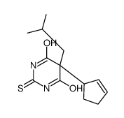 5-(2-Cyclopentenyl)-2,3-dihydro-5-isobutyl-2-thioxo-4,6(1H,5H)-pyrimidinedione Structure