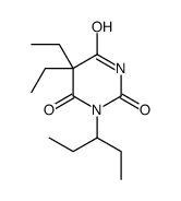 5,5-Diethyl-1-(1-ethylpropyl)-2,4,6(1H,3H,5H)-pyrimidinetrione结构式
