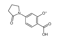 2-carboxy-5-(2-oxopyrrolidin-1-yl)phenolate结构式