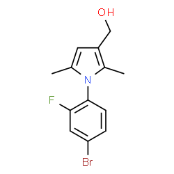1-(4-BROMO-2-FLUOROPHENYL)-2,5-DIMETHYL-1H-PYRROLE-3-METHANOL结构式