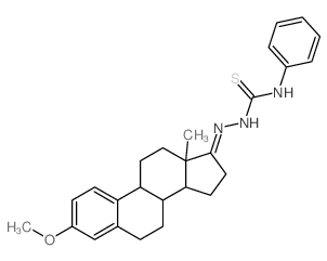 Estra-1,3,5(10)-trien-17-one,3-methoxy-, [(phenylamino)thioxomethyl]hydrazone (9CI) Structure