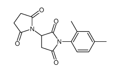 1-(2,4-dimethylphenyl)-3-(2,5-dioxopyrrolidin-1-yl)pyrrolidine-2,5-dione结构式