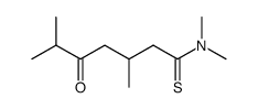 Heptanethioamide,N,N,3,6-tetramethyl-5-oxo- structure
