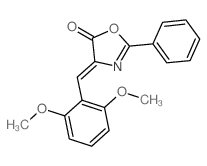 4-[(2,6-dimethoxyphenyl)methylidene]-2-phenyl-1,3-oxazol-5-one structure