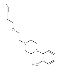 3-[2-[4-(2-methylphenyl)piperazin-1-yl]ethoxy]propanenitrile structure