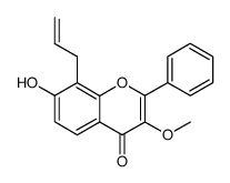 8-allyl-7-hydroxy-3-methoxy-2-phenyl-chromen-4-one Structure