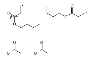dibutyl 3,3'-(diacetoxystannylene)dipropionate Structure