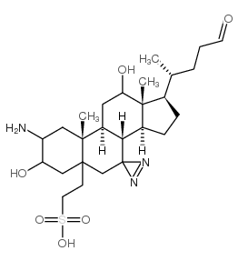 7,7-偶氮-3-α,12-α-二羟基牛磺胆酸钠盐结构式