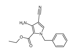 Ethyl 3-Amino-1-Benzyl-4-Cyano-1H-Pyrrole-2-Carboxylate结构式
