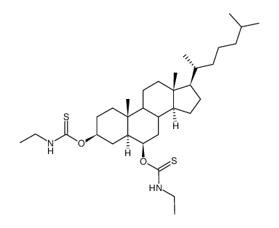 3β,6β-bis(ethylaminothiocarbonyloxy)-5α-cholestane结构式