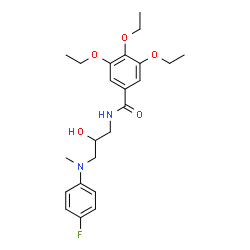 3,4,5-triethoxy-N-[3-[(4-fluorophenyl)-methyl-amino]-2-hydroxy-propyl] benzamide结构式