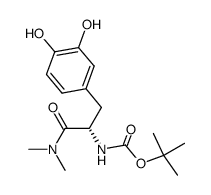 (S)-tert-butyl 3-(3,4-dihydroxyphenyl)-1-(dimethylamino)-1-oxopropan-2-ylcarbamate structure