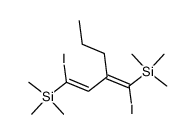 ((1Z,3Z)-1,4-diiodo-2-propylbuta-1,3-diene-1,4-diyl)bis(trimethylsilane) Structure