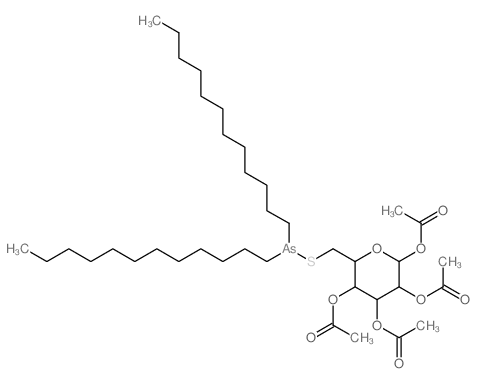 [2,3,5-triacetyloxy-6-(didodecylarsanylsulfanylmethyl)oxan-4-yl] acetate结构式