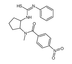 N-methyl-4-nitro-N-[2-(phenylcarbamothioylamino)cyclopentyl]benzamide结构式