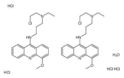 N'-(2-chloroethyl)-N'-ethyl-N-(4-methoxyacridin-9-yl)propane-1,3-diamine,hydrate,tetrahydrochloride Structure
