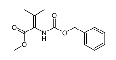 α-<(Benzyloxycarbonyl)amino>-β-methylcrotonsaeure-methylester Structure