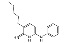 3-Pentyl-1H-pyrido(2,3-b)indol-2-amine结构式