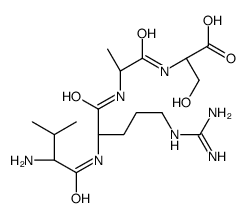 (2S)-2-[[(2S)-2-[[(2S)-2-[[(2S)-2-amino-3-methylbutanoyl]amino]-5-(diaminomethylideneamino)pentanoyl]amino]propanoyl]amino]-3-hydroxypropanoic acid Structure