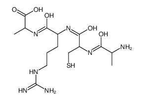 (2S)-2-[[(2S)-2-[[(2R)-2-[[(2S)-2-aminopropanoyl]amino]-3-sulfanylpropanoyl]amino]-5-(diaminomethylideneamino)pentanoyl]amino]propanoic acid结构式