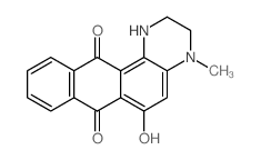 6-hydroxy-4-methyl-2,3-dihydro-1H-naphtho[3,2-f]quinoxaline-7,12-dione结构式