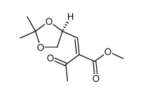 2-[1-((S)-2,2-Dimethyl-[1,3]dioxolan-4-yl)-meth-(Z)-ylidene]-3-oxo-butyric acid methyl ester Structure