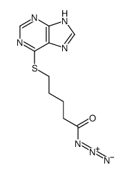 5-(7H-purin-6-ylsulfanyl)pentanoyl azide结构式