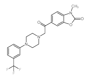 2-Benzoxazolinone, 3-methyl-6-((4-(alpha,alpha,alpha-trifluoro-m-tolyl)-4-piperazinyl)acetyl)-结构式