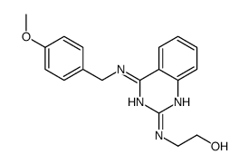 2-[[4-[(4-methoxyphenyl)methylamino]quinazolin-2-yl]amino]ethanol结构式