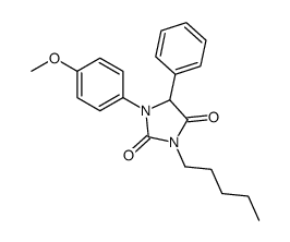 1-(4-methoxyphenyl)-3-pentyl-5-phenylimidazolidine-2,4-dione结构式