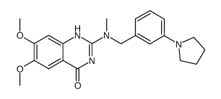6,7-dimethoxy-2-[methyl-(3-pyrrolidin-1-yl-benzyl)-amino]-1H-quinazolin-4-one结构式