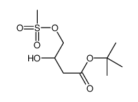 tert-butyl 3-hydroxy-4-methylsulfonyloxybutanoate结构式